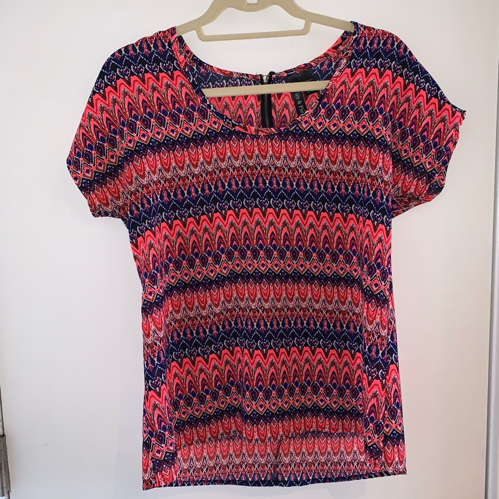 Fun pink pattern top